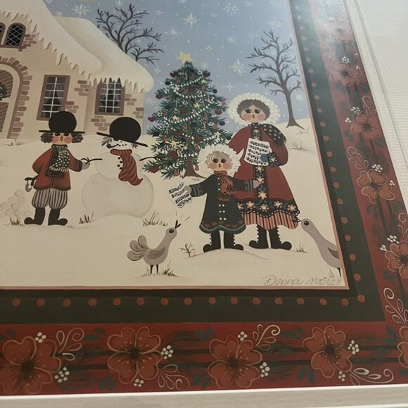 Donna Moses O Christmas Tree Limited Edition Framed Print 110/980 1986 Cottage - Picture 2 of 10